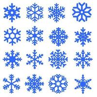 Schneeflocke Symbol Vektor Satz. Winter Illustration Zeichen Sammlung. Schnee Symbol oder Logo.