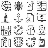 Navigation Symbol Vektor Satz. Ort Illustration Zeichen Sammlung. Route Symbol.