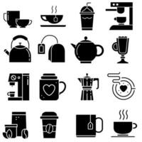 heiß Getränke Vektor Symbol Satz. Kaffee Illustration Zeichen Sammlung. Tee Symbol.