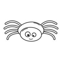 komisch Spinne Symbol Vektor. Halloween Illustration Zeichen oder Symbol. vektor