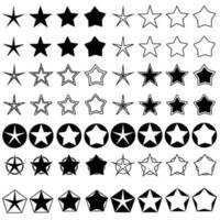 Star Symbol Vektor Satz. funkelt Illustration Zeichen Sammlung. leuchtenden platzen Symbol oder Logo.