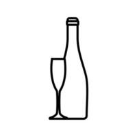 vin ikon vektor. flaska av vin illustration tecken. vin affär symbol eller logotyp. vektor