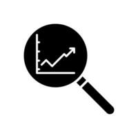 företag analys ikon vektor. data analys illustration tecken. data vetenskap symbol. vinst Graf logotyp. vektor