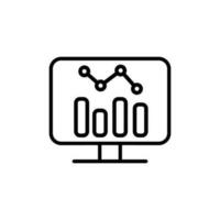 Geschäft Analytik Symbol Vektor. Daten Analyse Illustration unterzeichnen. Daten Wissenschaft Symbol. profitieren Graph Logo. vektor