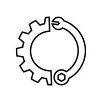 Anpassung Vektor Symbol. anpassen Illustration unterzeichnen. mechanisch Symbol. die Einstellungen Logo. Möglichkeit markieren.