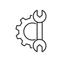 Anpassung Vektor Symbol. anpassen Illustration unterzeichnen. mechanisch Symbol. die Einstellungen Logo. Möglichkeit markieren.