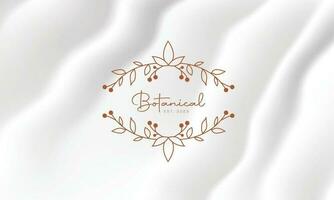 botanisches florales element handgezeichnetes logo mit wilden blumen und blättern. logo für spa- und schönheitssalon, boutique, bioladen, hochzeit, blumendesigner, innenausstattung, fotografie, kosmetik. vektor