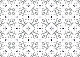 geometrisk och blomma linje etnisk tyg sömlös mönster för trasa matta tapet bakgrund vektor
