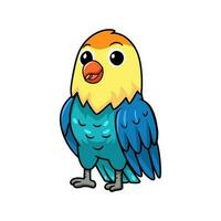 süß parblue opal Lovebird Karikatur vektor