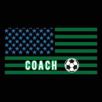 Coach, amerikanisch Flagge vektor