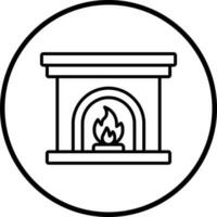 Kamin Vektor Symbol Stil