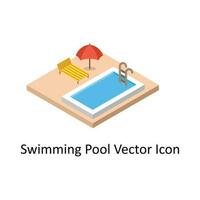 Schwimmen Schwimmbad isometrisch Vektor Symbol. eps 10