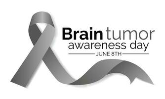 Welt Gehirn Tumor Tag ist beobachtete jeder Jahr auf Juni 8. verwenden zum Banner Design Vorlage Vektor Illustration Hintergrund Design.