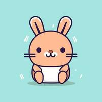 süß kawaii Hase Hase Karikatur Ostern cutevector Illustration vektor