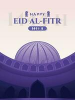 Ramadan Plakate. eid al-fitr. Ramadan Verkauf. eid al-fitr Thema mit das Konzept von ein Moschee Kuppel. Vektor Illustration