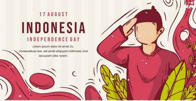 August 17 .. Indonesien Unabhängigkeit Tag Banner Hintergrund Vektor