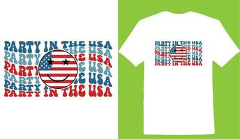 Party im das USA T-Shirt vektor