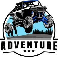 utv offroading social club logo design vektor