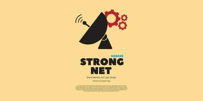 Internet Netzwerk Logo Design zum Identität oder Unternehmen vektor