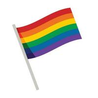 stolthet flagga illustration. HBTQ symbol i regnbåge färger för element vektor