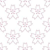 körsbär blomma sömlös mönster bg för omslag, kort och Mer. vektor illustration