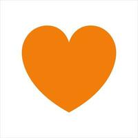 Orange Herz Illustration isoliert Vektor