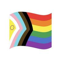 lgbtqia wellig Flagge Vektor Illustration. Stolz Symbol.