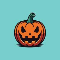 hand teckning pumpa halloween vektor illustration