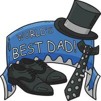 Väter Tag Welten Beste Papa Karikatur Clip Art vektor