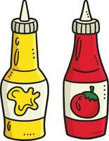 Soße Flasche Karikatur farbig Clip Art Illustration vektor