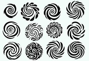 svart och vit design av ett abstrakt spiral, i de stil av gamercore, tropisk symbolism, japansk minimalism, changelingcore, väderkärna, personlig ikonografi, celtic konst vektor