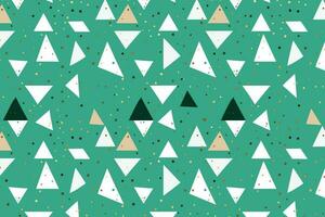 Grün und Weiß Dreiecke Grafik Hintergrund zum ein Muster, im das Stil von spielerisch Collage, minimalistisch Hintergründe, kostenlos Pinselführung, gepunktet, einfach, Haufen Stapel, Licht kastanienbraun und Himmelblau vektor