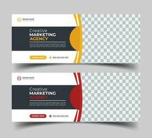 Digital Marketing Facebook Banner und Sozial Medien Startseite Design Vorlage vektor