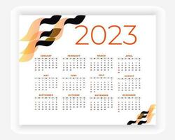 vektor modern stil ny år 2023 kalender mall