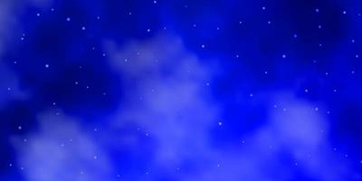 mörkblå vektorbakgrund med små och stora stjärnor dekorativ illustration med stjärnor på abstrakt mallmönster för webbplatsers målsidor vektor