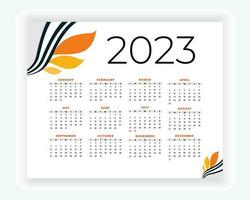 Vektor modern Stil Neu Jahr 2023 Kalender Vorlage