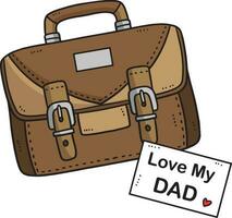 Liebe meine Papa Karikatur farbig Clip Art Illustration vektor