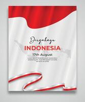 Plakatvorlage zum Unabhängigkeitstag indonesien vektor