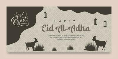 eid al-adha hälsning baner mall för islamic Semester vektor