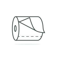 toilettenpapierrolle vektor symbol illustration. gesundheitswesen und medizinisches symbolkonzept weiß isoliert. flacher cartoon-stil geeignet für web-landing-page, banner