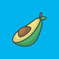 Avocado Obst Karikatur Vektor Symbol Illustration. Essen Natur. eben Karikatur Stil Vektor Illustration