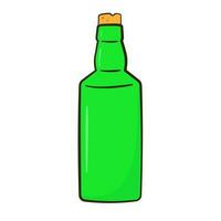 grön flaska med kork vektor