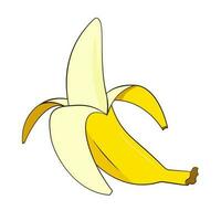 skalad banan. tecknad serie vektor