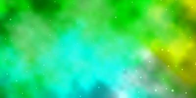 ljusblå grön vektormall med neonstjärnor dekorativ illustration med stjärnor på abstrakt mall bästa design för din annonsaffischbanner vektor