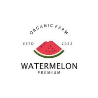 frisch Wassermelone Obst Vektor Logo Vorlage
