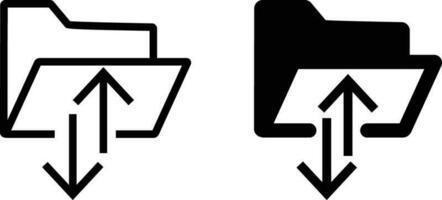 Datei Transfer Symbol Blatt, einfach modisch eben Stil Linie und solide isoliert Vektor Illustration auf Weiß Hintergrund. zum Apps, Logo, Webseiten, Symbol , ui, ux, Grafik und Netz Design. eps 10.