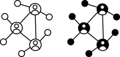 Netzwerk Symbol Blatt, einfach modisch eben Stil Linie und solide isoliert Vektor Illustration auf Weiß Hintergrund. zum Apps, Logo, Webseiten, Symbol , ui, ux, Grafik und Netz Design. eps 10.