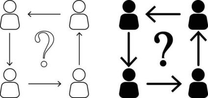 Frage Kennzeichen Symbol Blatt, einfach modisch eben Stil Linie und solide isoliert Vektor Illustration auf Weiß Hintergrund. zum Apps, Logo, Webseiten, Symbol , ui, ux, Grafik und Netz Design. eps 10.