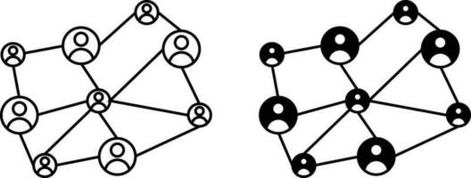 Netzwerk Symbol Blatt, einfach modisch eben Stil Linie und solide isoliert Vektor Illustration auf Weiß Hintergrund. zum Apps, Logo, Webseiten, Symbol , ui, ux, Grafik und Netz Design. eps 10.