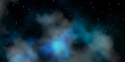 dunkelblauer Vektorhintergrund mit kleinen und großen Sternen moderne geometrische abstrakte Illustration mit Sternenmuster zum Verpacken von Geschenken vektor